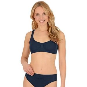 Trigema Bustier voor dames van polyamide/elastaan, navy, S