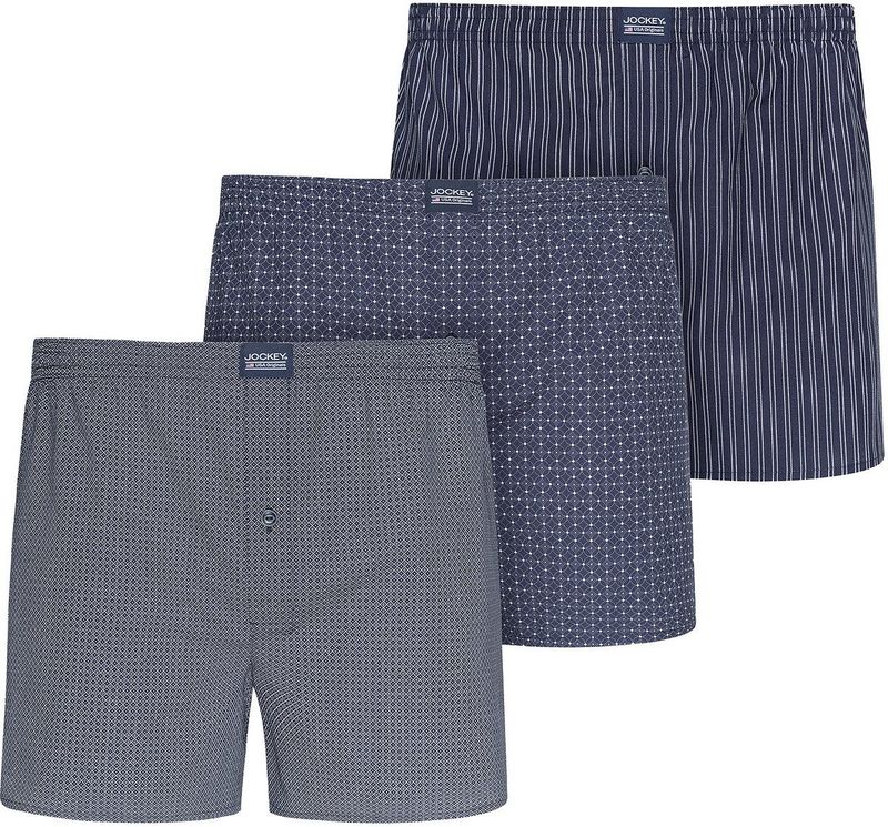 JOCKEY - Boxershorts - Katoen - Set van 3 - Brede Pijpen - All-over Motief