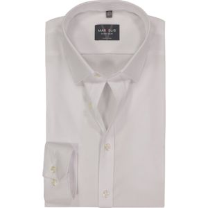 MARVELIS - Heren Overhemd - Wit - Poplin - Slim Fit