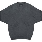 MARVELIS heren trui wol - V-hals - antraciet melange
