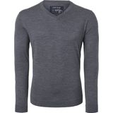 MARVELIS heren trui wol - V-hals - antraciet melange