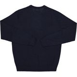 MARVELIS heren trui wol - O-hals - donkerblauw