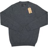 MARVELIS heren trui wol, O-hals, antraciet melange
