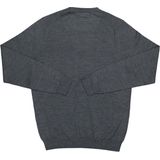 MARVELIS heren trui wol, O-hals, antraciet melange