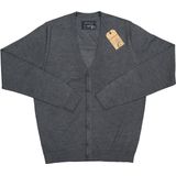 MARVELIS - Heren Vest - Antraciet Grijs Melange - Wol - V-hals