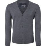 MARVELIS - Heren Vest - Antraciet Grijs Melange - Wol - V-hals