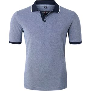 MARVELIS - Modern Fit - Poloshirt - Blauw Melange - 100% Piqué Katoen