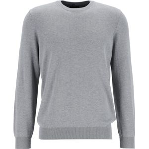 MARVELIS - Modern Fit - Trui - Grijs - Katoen - O-hals