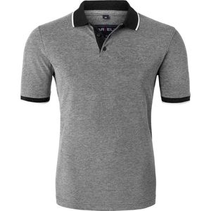 MARVELIS modern fit poloshirt - zwart-wit melange
