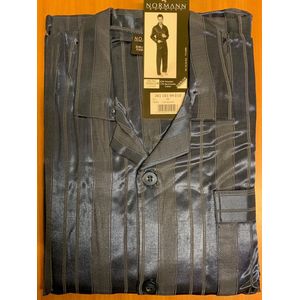Normann - 94010 - Pyjama - Antraciet Grijs/Donker Blauw - Satijn, 83% Polyester, 17% Katoen