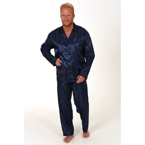 Normann - 94010 - Pyjama - Antraciet Grijs/Donker Blauw - Satijn, 83% Polyester, 17% Katoen