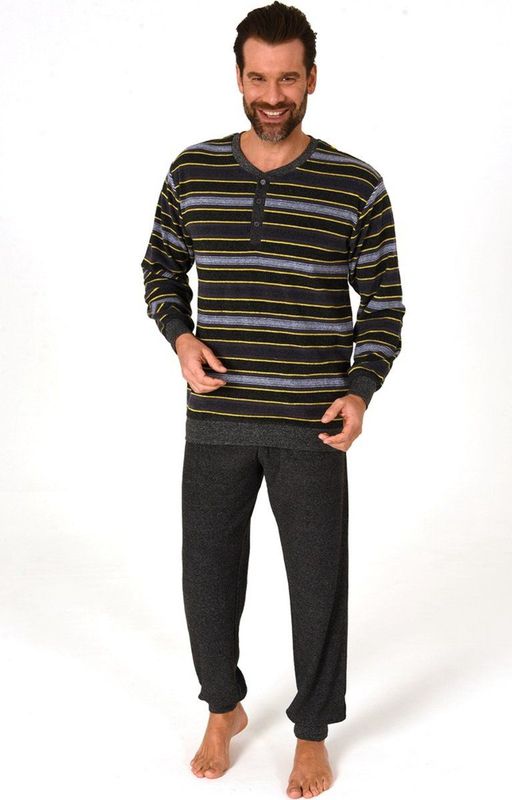 Normann - Badstof Pyjama - Geel - 55% Katoen 45% Polyester