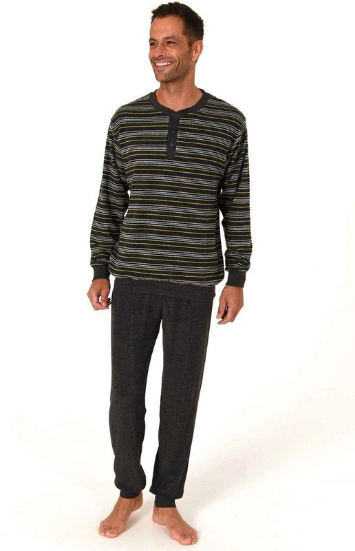 Normann - Pyjama - Antraciet Grijs - Badstof - Katoen/Polyester