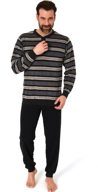 Normann - 22310193768 - Pyjama - Antraciet Grijs/Geel - 60% Katoen, 40% Polyester