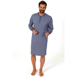 Normann - 22311090340 - Nachthemd - Blauw - 100% Katoen - Ronde Hals