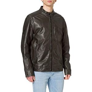 Strellson Premium Strellson leren herenjas, donkergrijs, 52