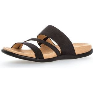 Gabor - Best Fitting - Slippers - Zwart - Textiel/Leer