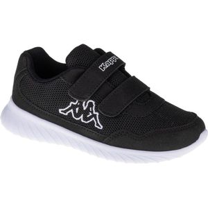 Kappa Cracker II Low-Top Sneakers voor kinderen, uniseks, Zwart Wit 1110, 35 EU
