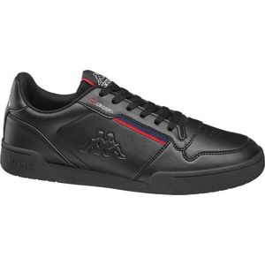 Kappa Marabu Sneakers voor dames en heren, sportschoenen met Kappa-logo in reliëf en gekleurde applicaties, onderhoudsvriendelijke metgezel voor vele outfits, zwart en wit, maten 36-47, 1120 Black