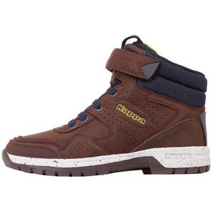 Kappa Unisex Lithium Hi-Top Sneakers voor kinderen, Bruin Navy 5067, 33 EU