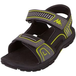 Kappa Unisex Paxos T Slipper voor kinderen, 1133 Black Lime, 36 EU