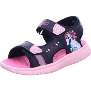 Kappa Flake Sun K Uniseks sandalen voor kinderen en jongens, Navy Roze, 35 EU
