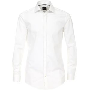 Longsleeve - Katoen - Kent Kraag - Dubbele Manchet - Poplin - Geen Borstzak