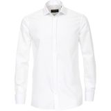 Casa Moda - Gala Shirt - Wit - Lange Mouw - 100% Katoen - Poplin