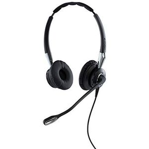 Jabra Biz 2400 II QD on-ear stereo headset met snelkoppeling - lichtgewicht noise cancelling kabel hoofdtelefoon met HD voice en zacht hoofdkussen voor tafeltelefoons