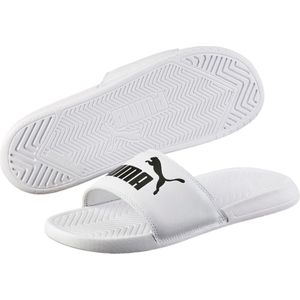 PUMA Popcat Slippers Unisex - PUMA White-PUMA Black - Maat 40.5