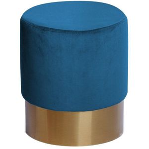 Kayoom Hocker »Nano 110, Hocker in stilvollem Design, runde Form, mit Fuß aus Metall«, (1 St.), Golz Akzente, mit pflegeleichtem Stoffbezug, runde Form