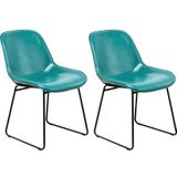 Lalee.Avenue Laleeavenue Cora 110 stoel set van 2 blauw / petrol - blauw HNYR5