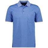 RAGMAN Softknit Polo shirt Korte mouw middenblauw