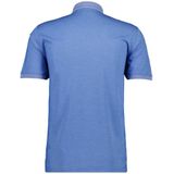 RAGMAN Softknit Polo shirt Korte mouw middenblauw