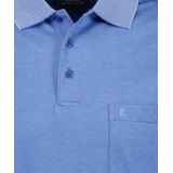 RAGMAN Softknit Polo shirt Korte mouw middenblauw