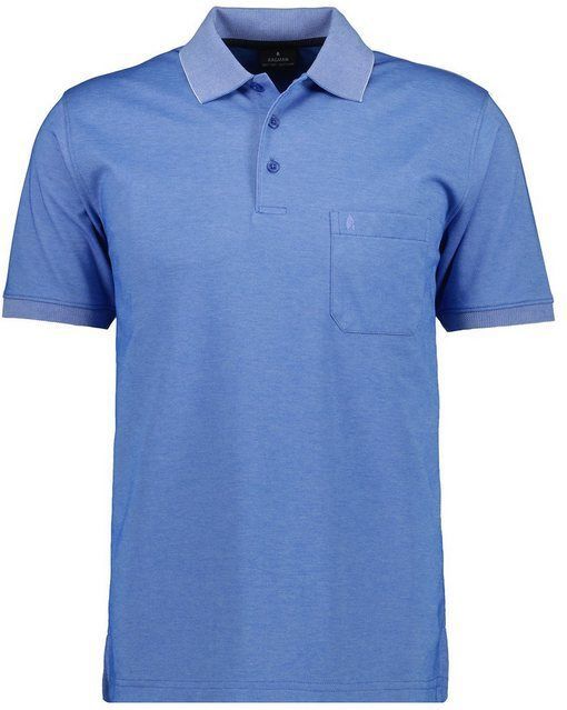 RAGMAN Softknit Polo shirt Korte mouw middenblauw