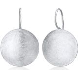 Nenalina Oorbellen van 925 sterling zilver met cirkel voor dames en meisjes, 324367-300, rond, 21 mm, 925 sterling zilver, Zilver