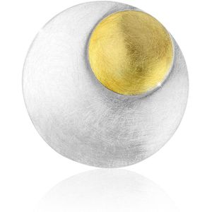 Nenalina Dames Hanger Dames Rond Hanger Elegant in 925 Sterling Zilver Verguld