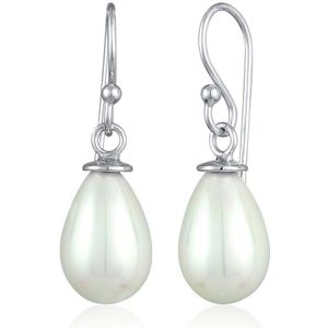 Nenalina - Hänger Muschelkernperle Oval Klassisch 925 Silber Ohrringe 1 ct Damen (34.99 € / 1 ct)