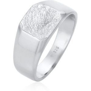 KUZZOI - Basic Siegelring Herren Quadrat Matt 925 Silber Ringe 1 ct (69.99 € / 1 ct)