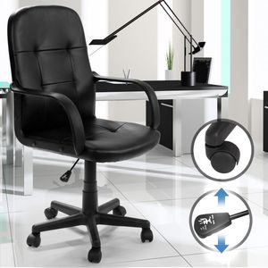 Luxe bureaustoel - 57.5 x 58 x 104 cm - zwart