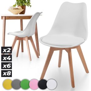 MIADOMODO Esszimmerstuhl Esszimmerstühle 2/4/6/8er Set - aus Kunststoff & Massivholz, Farbwahl (2 St)