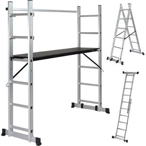 Steiger – Ladder - Werkhoogte Max. 300 cm - Max Belasting 150 kg – Aluminium