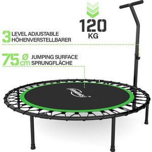 Physionics Fitness Trampoline - Met Handvat - Sport - 101 cm - Groen