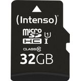 Intenso 32GB Micro SDHC - UHS-I Premium - Class 10 - Met SD Adapter