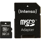 Intenso Premium microSDHC 32GB Class 10 UHS-I geheugenkaart incl. SD-adapter (tot 90 MB/s), zwart