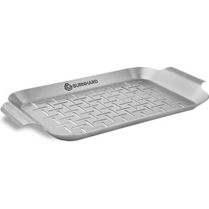 Burnhard Grillmand voor BBQ - Grillplaat 33x19x2 cm