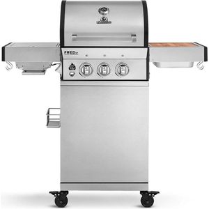 Burnhard Gas BBQ FRED JR. Deluxe - 2 Branders - Incl. Keramische Infraroodbrander & Afdekhoes - Deluxe