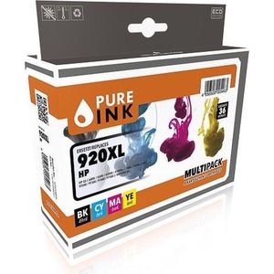 Pure Ink, Inkt, HP920MP4 C/M/Y/K (M, B, C, Y)