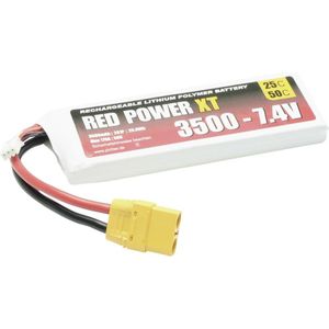 Red Power LiPo accupack 7.4 V 3500 mAh 25 C Softcase XT90